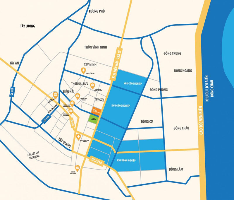Vị trí dự án Tiền Hải Star City