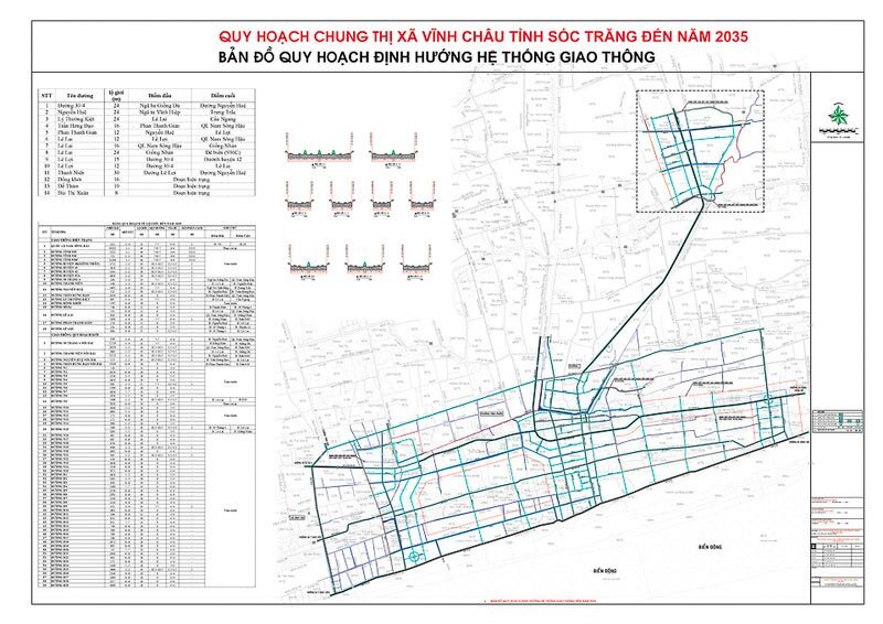 Bản đồ quy hoạch chung xã Vĩnh Châu tỉnh Sóc Trăng