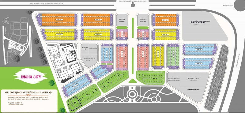 Mặt bằng dự án  Inoha City Phú Xuyên
