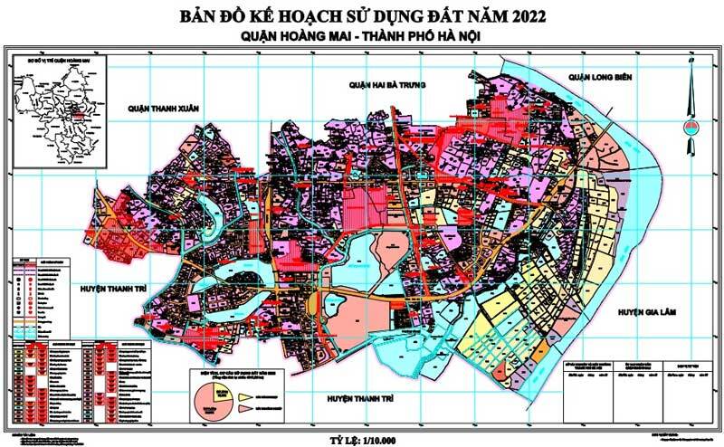 Bản đồ quy hoạch quận Hoàng Mai - Kế hoạch sử dụng đất năm 2022