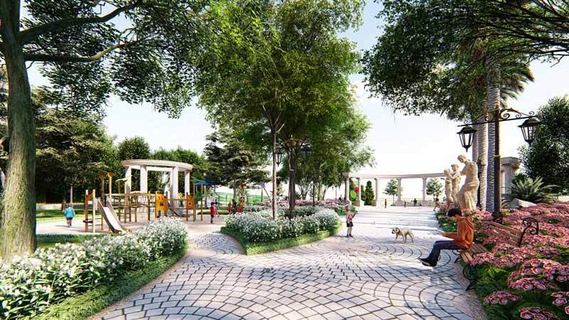 Khuôn viên xanh dự án Roman Plaza Tố Hữu