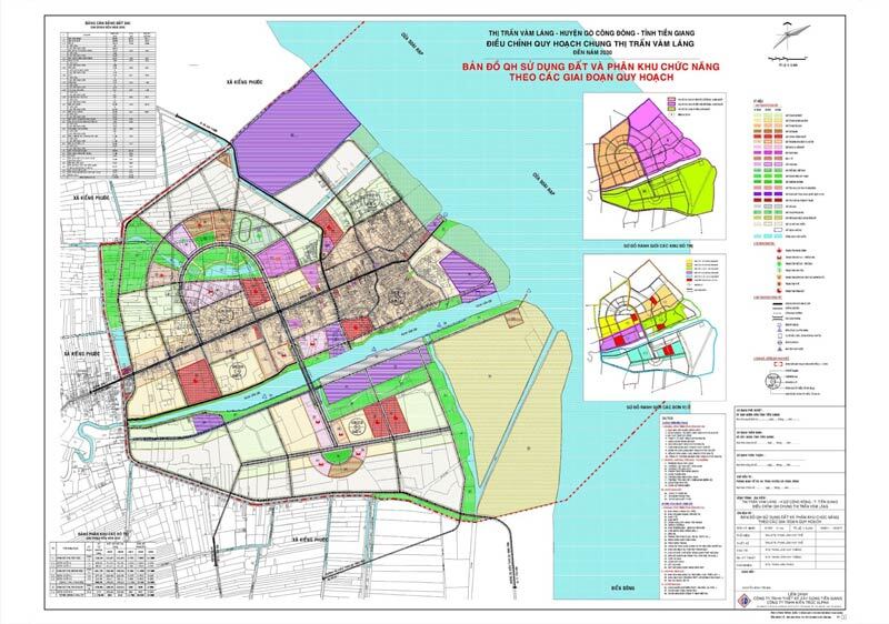 Bản đồ quy hoạch sử dụng đất thị trấn Vàm Láng