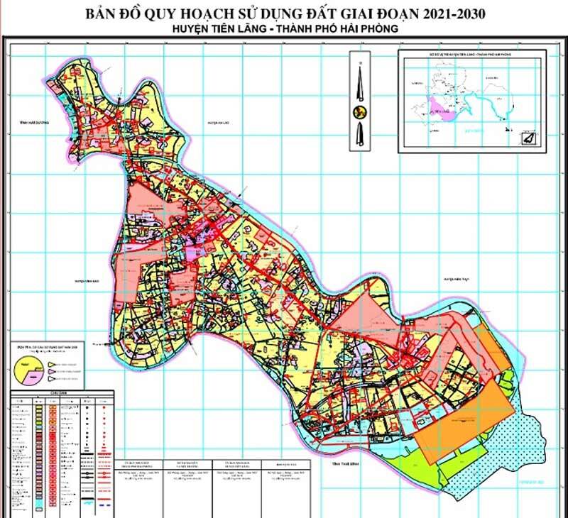 Bản đồ quy hoạch huyện Tiên Lãng - Quy hoạch sử dụng đất