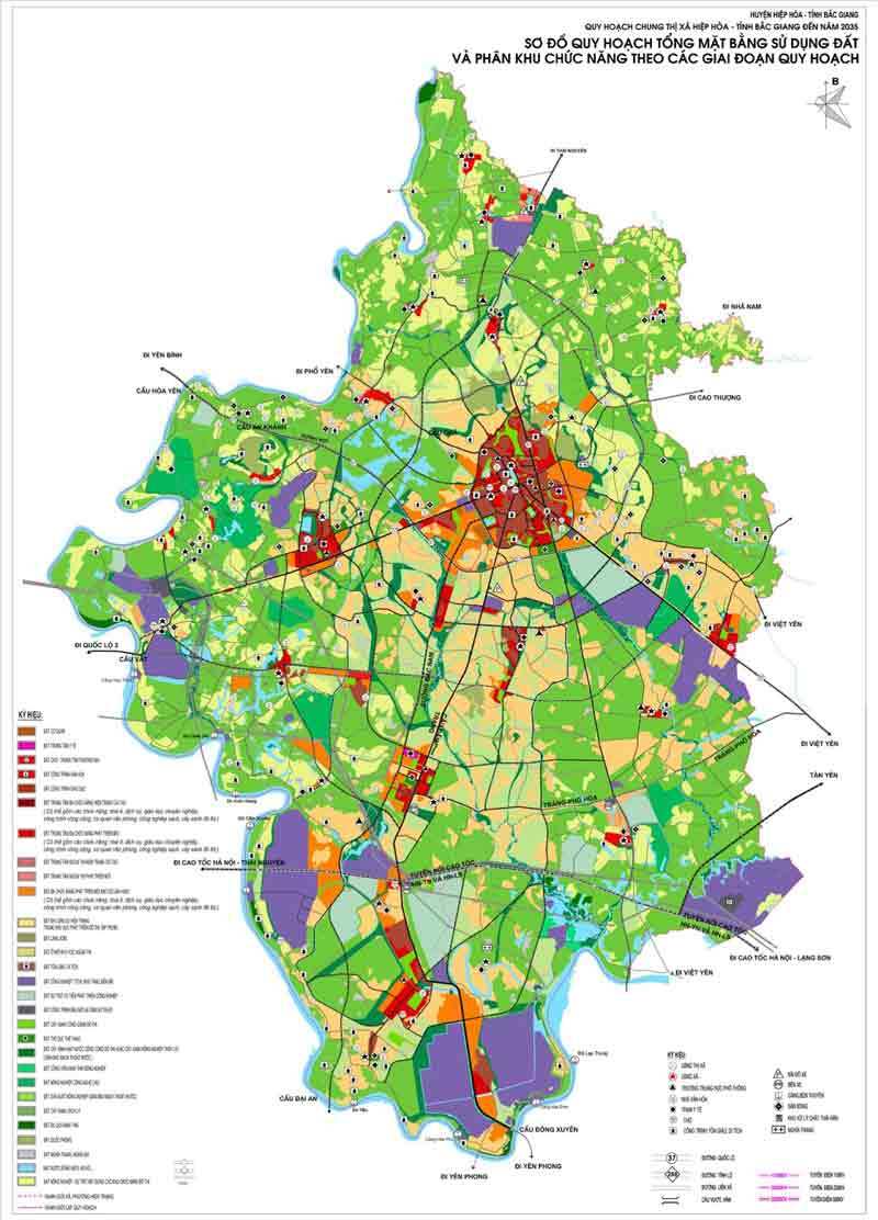 Bản đồ quy hoạch sử dụng đất đô thị Hiệp Hòa