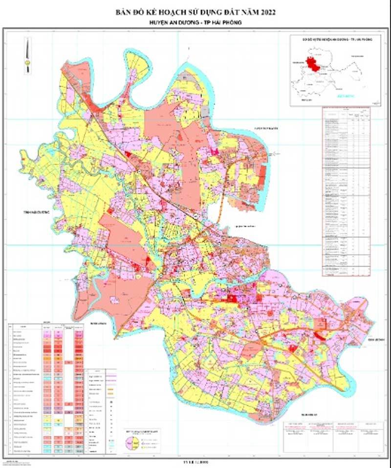 Bản đồ kế hoạch sử dụng đất huyện An Dương 