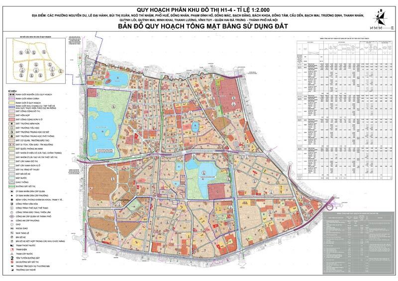 Bản đồ quy hoạch phân khu đô thị H1-4