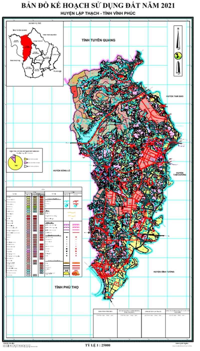 Bản đồ kế hoạch sử dụng đất huyện Lập Thạch 2021
