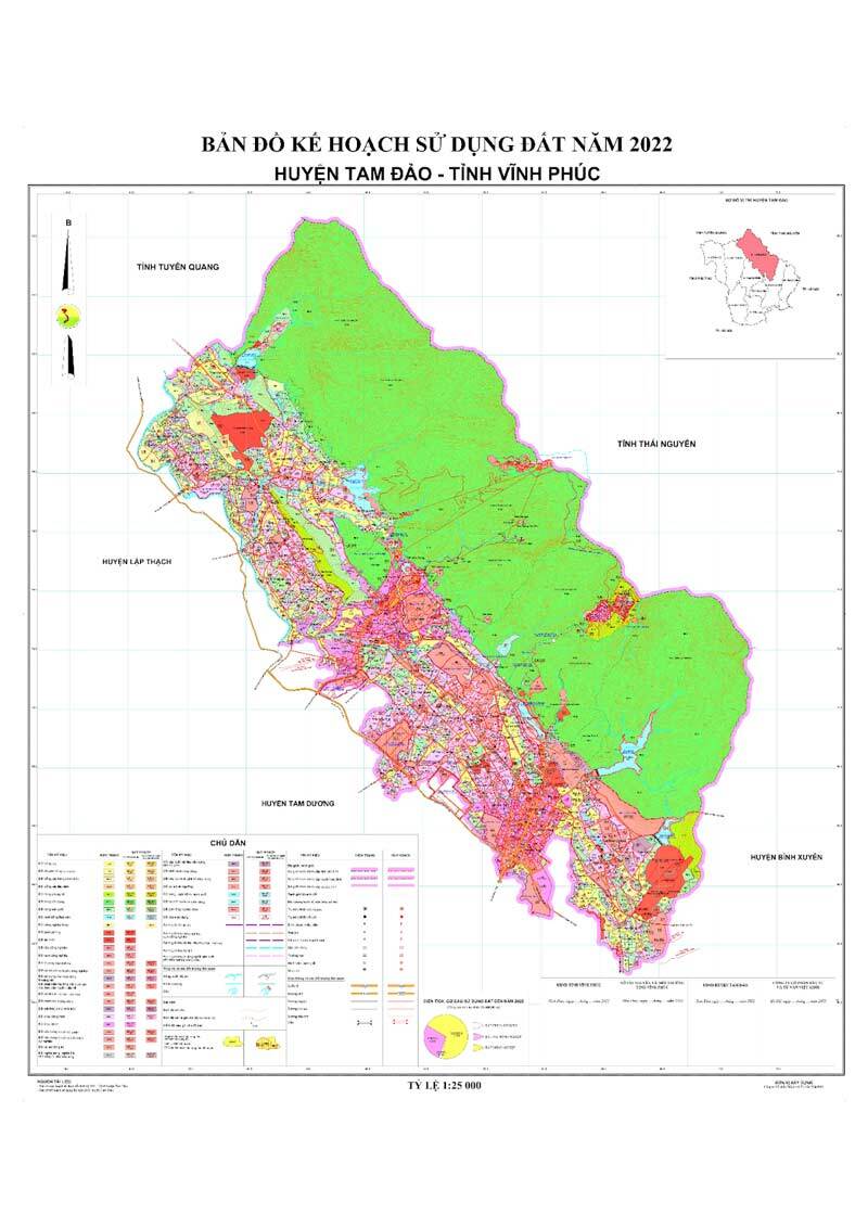 Bản đồ quy hoạch huyện Tam Đảo - Kế hoạch sử dụng đất đến năm 2030