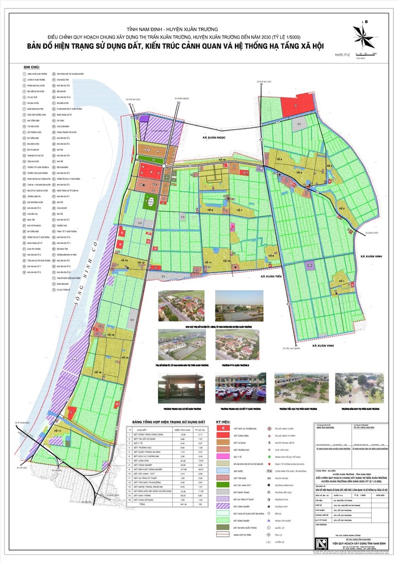 Bản đồ hiện trạng quy hoạch thị trấn Xuân Trường