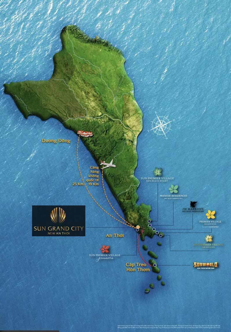 Vị trí dự án Sun Grand City New An Thới