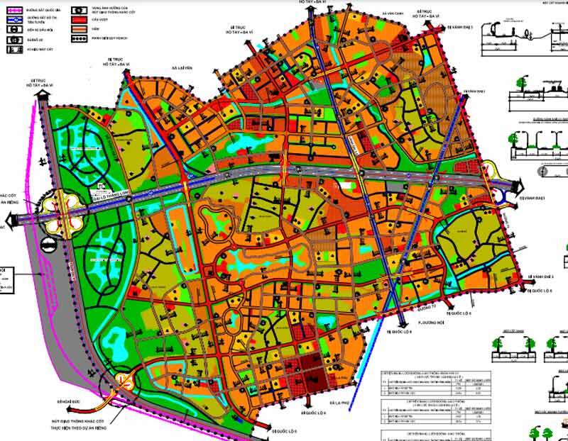Bản đồ quy hoạch huyện Hoài Đức thuộc quy hoạch phân khu S3