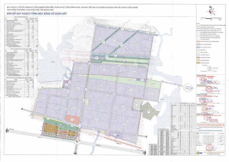 Bản vẽ quy hoạch sử dụng đất của Quy hoạch tại xã Hồng Thái Đông, thị xã Đông Triều