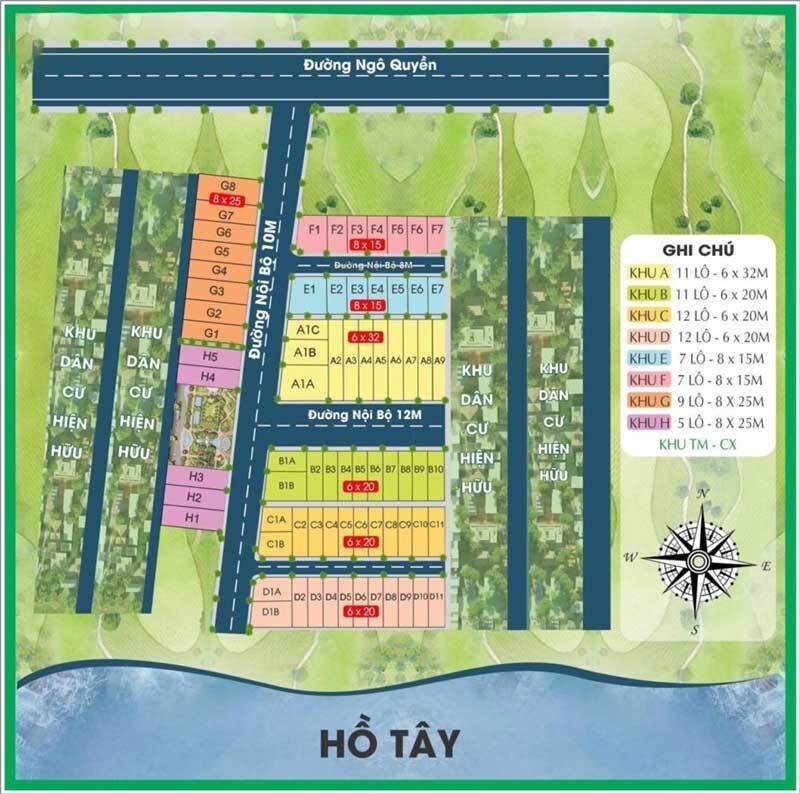 Mặt bằng tổng thể dự án Central Lake Di Linh