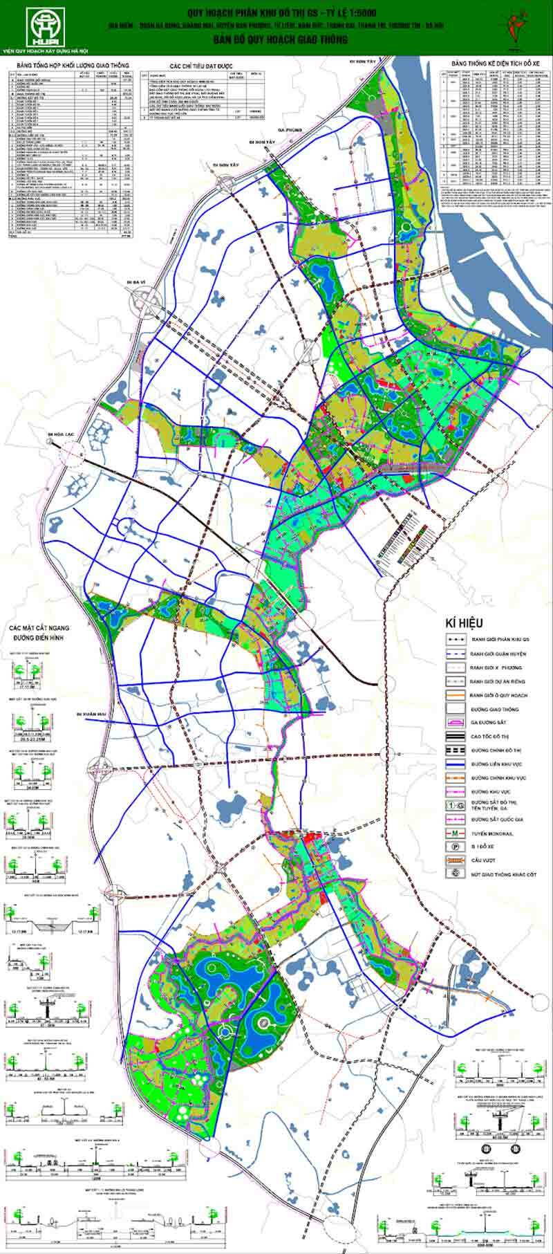 Bản đồ quy hoạch giao thông phân khu đô thị GS