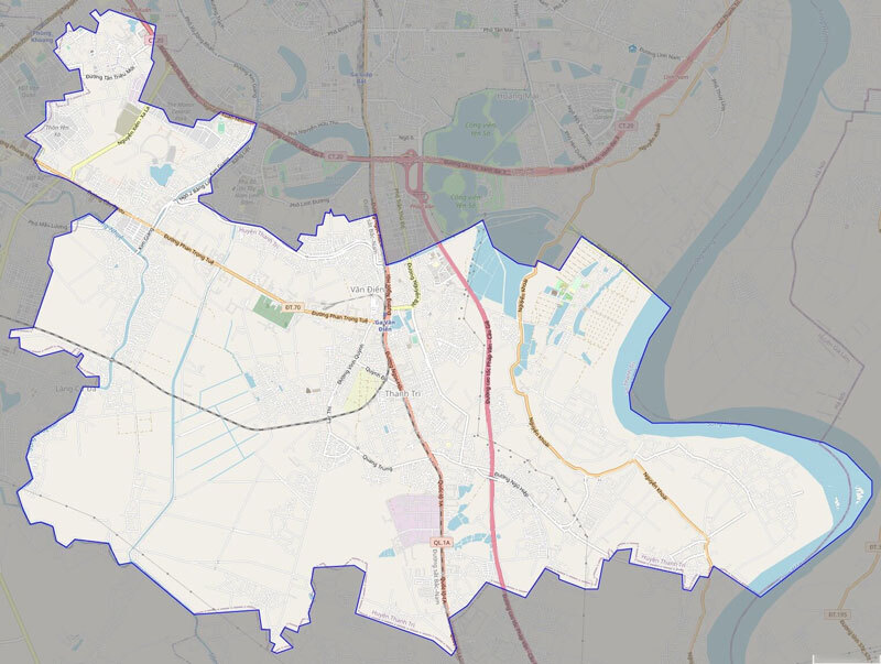 Bản đồ tổng quan hạ tầng giao thông huyện Thanh Trì