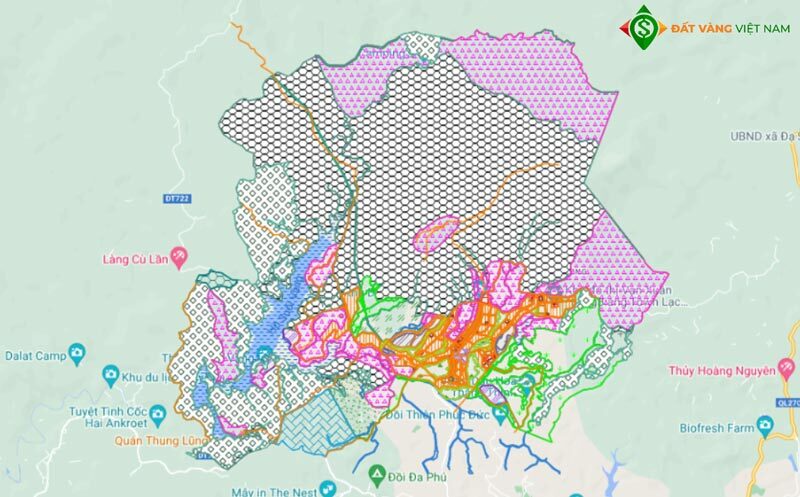 Bản đồ Quy hoạch chung thị trấn Lạc Dương, T. Lâm Đồng đến năm 2030