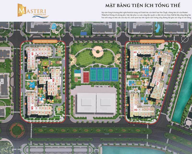 Mặt bằng tổng thể dự án Masteri Waterfront