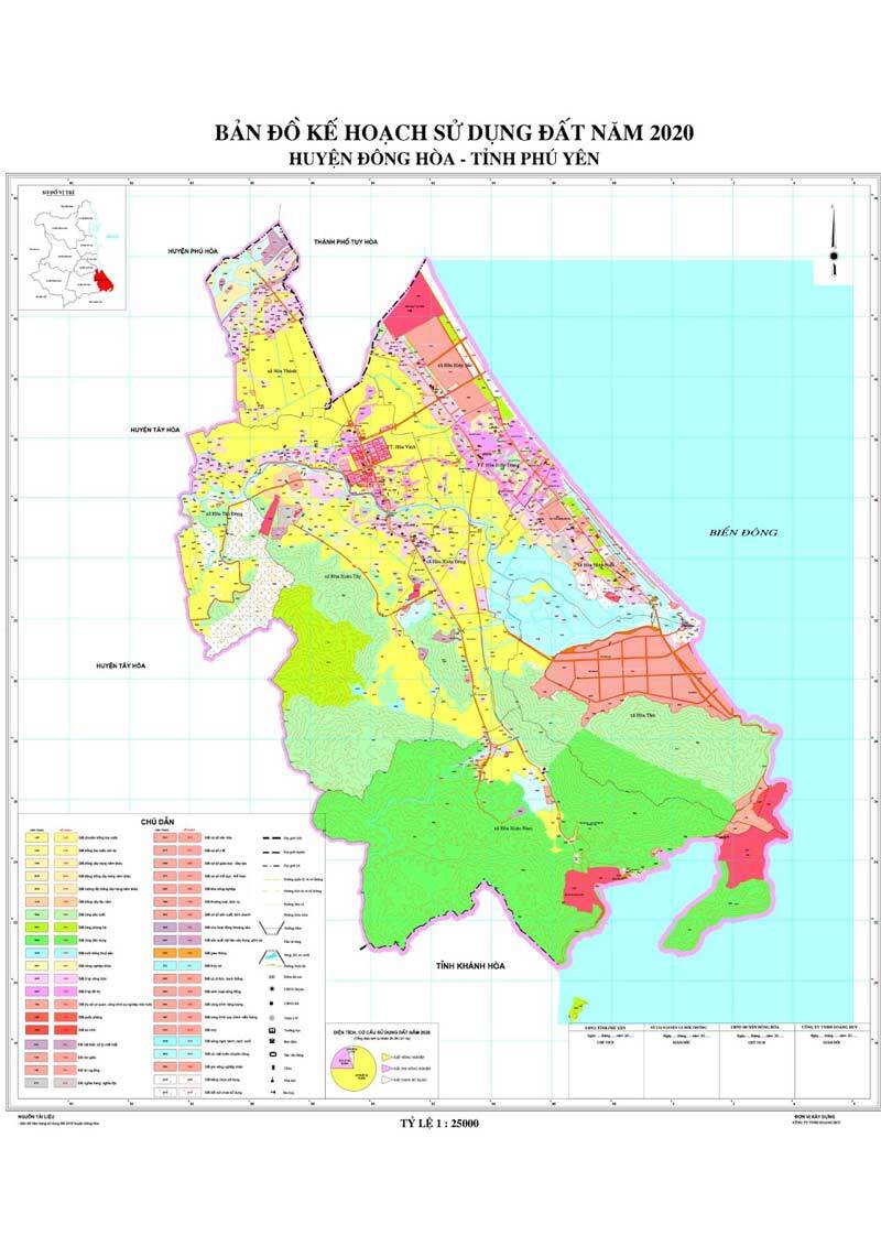 Bản đồ sử dụng đất năm 2020 huyện Đông Hòa - tỉnh Phú Yên