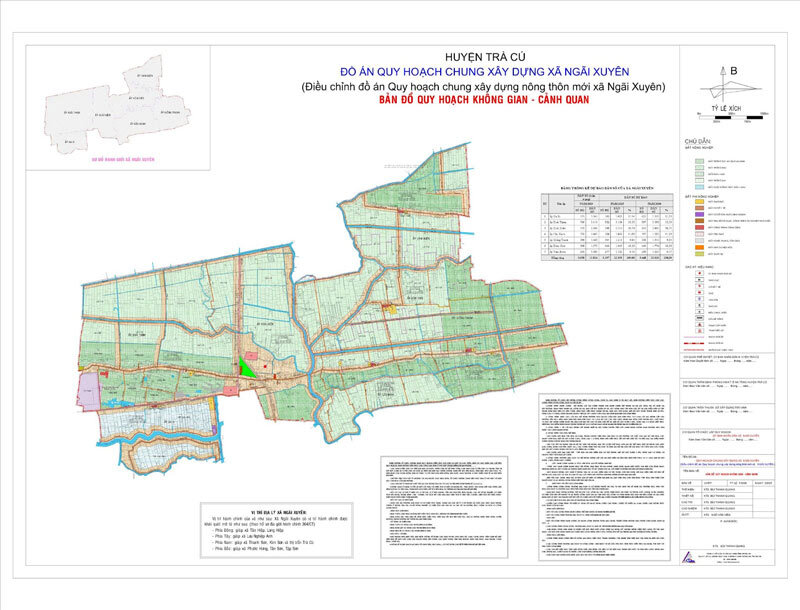 Bản đồ định hướng phát triển không gian quy hoạch xã Ngãi Xuyên, huyện Trà Cú, tỉnh Trà Vinh