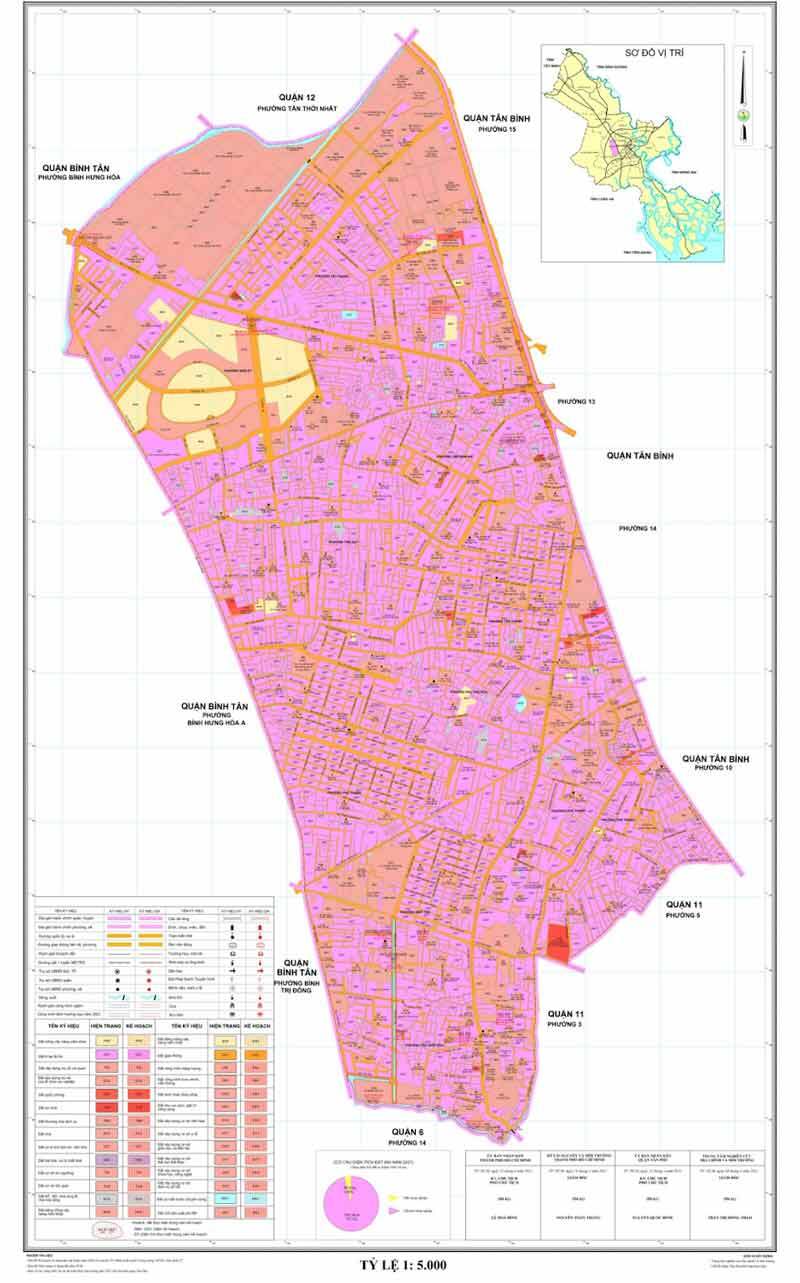 Bản đồ quy hoạch quận Tân Phú - Kế hoạch sử dụng đất năm 2023