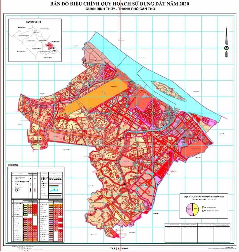 Bản đồ quy hoạch quận Bình Thủy - Kế hoạch sử dụng đất