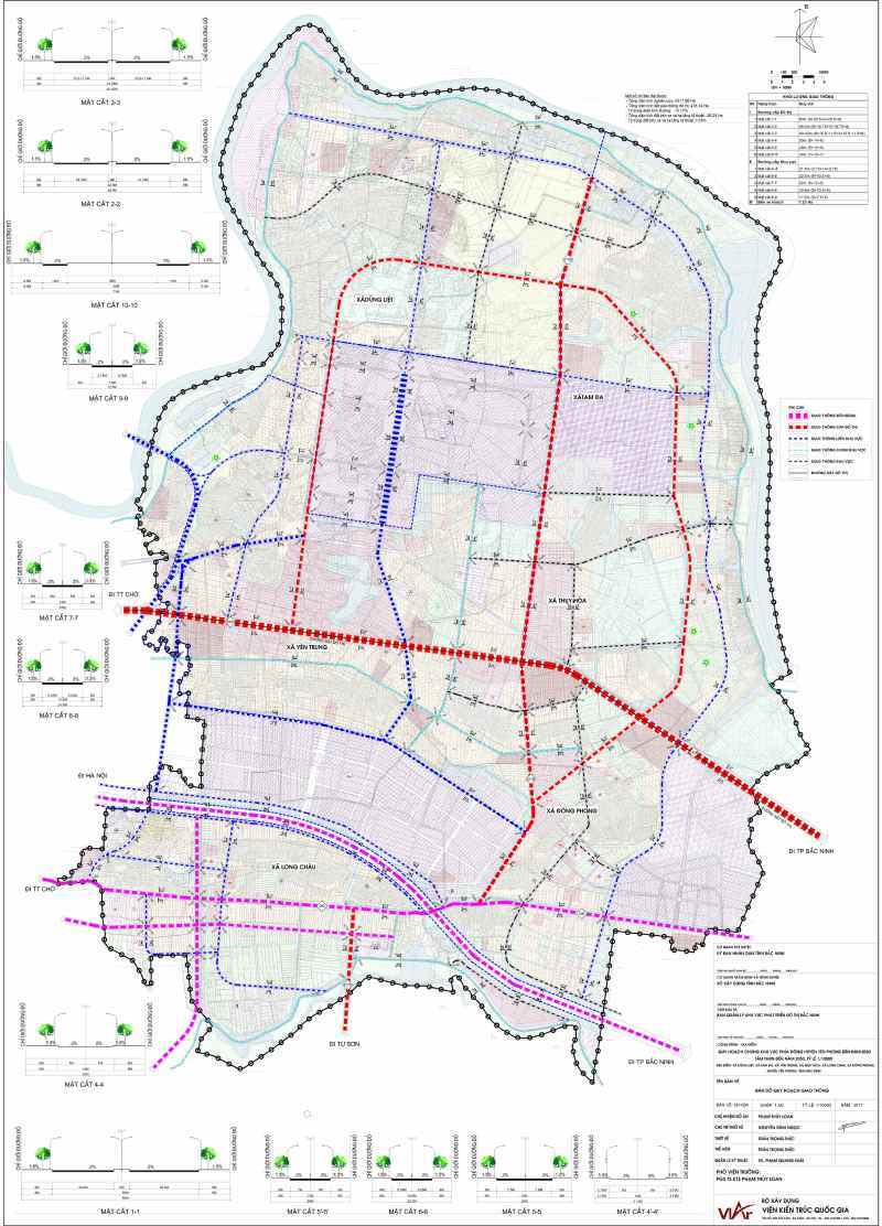 Bản vẽ quy hoạch giao thông khu vực phía Đông huyện Yên Phong đến năm 2030, tầm nhìn đến năm 2050