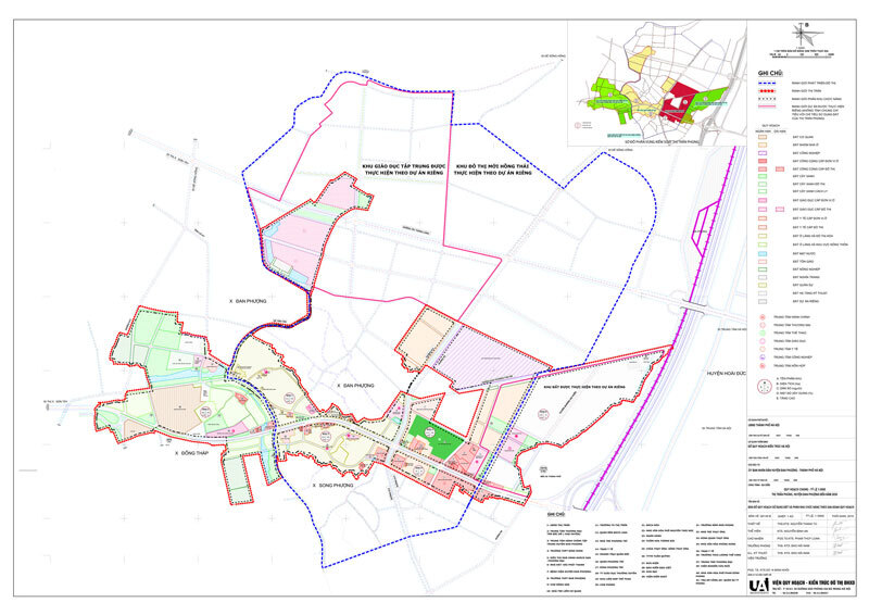 Bản vẽ quy hoạch sử dụng đất TT Phùng, H. Đan Phượng, TP Hà Nội đến 2030