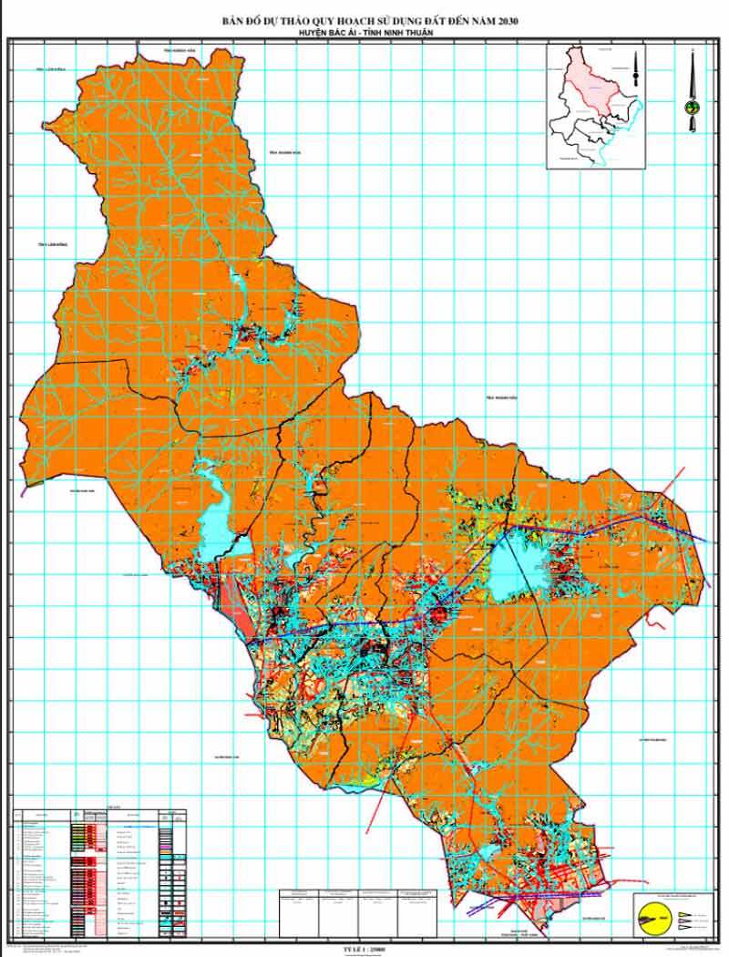 Bản đồ quy hoạch huyện Bác Ái - Quy hoạch sử dụng đất