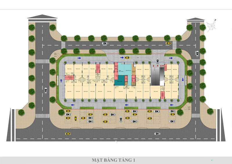 Mặt bằng tầng 1 dự án Sakura Heights - Fifa City