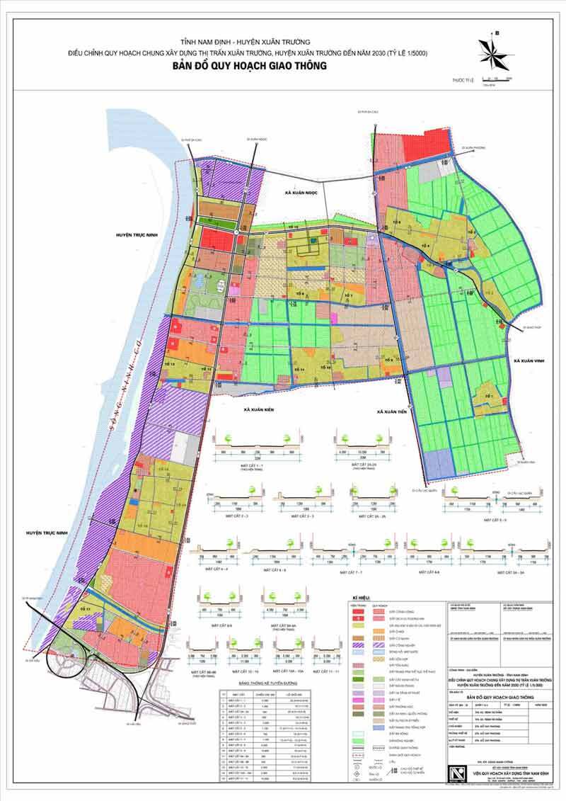 Bản đồ quy hoạch giao thông thị trấn Xuân Trường
