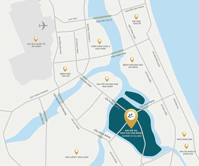 Vị trí dự án Sunneva Island Đà Nẵng