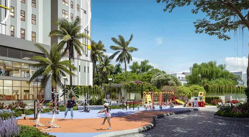 Khuôn viên sinh hoạt chung dự án Berriver Jardin
