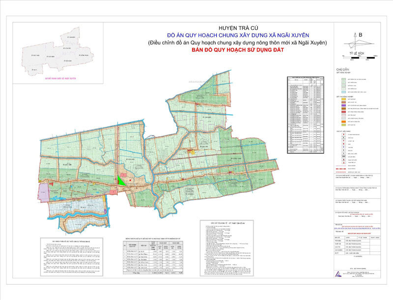 Bản đồ quy hoạch sử dụng đất xã Ngãi Xuyên, huyện Trà Cú, tỉnh Trà Vinh