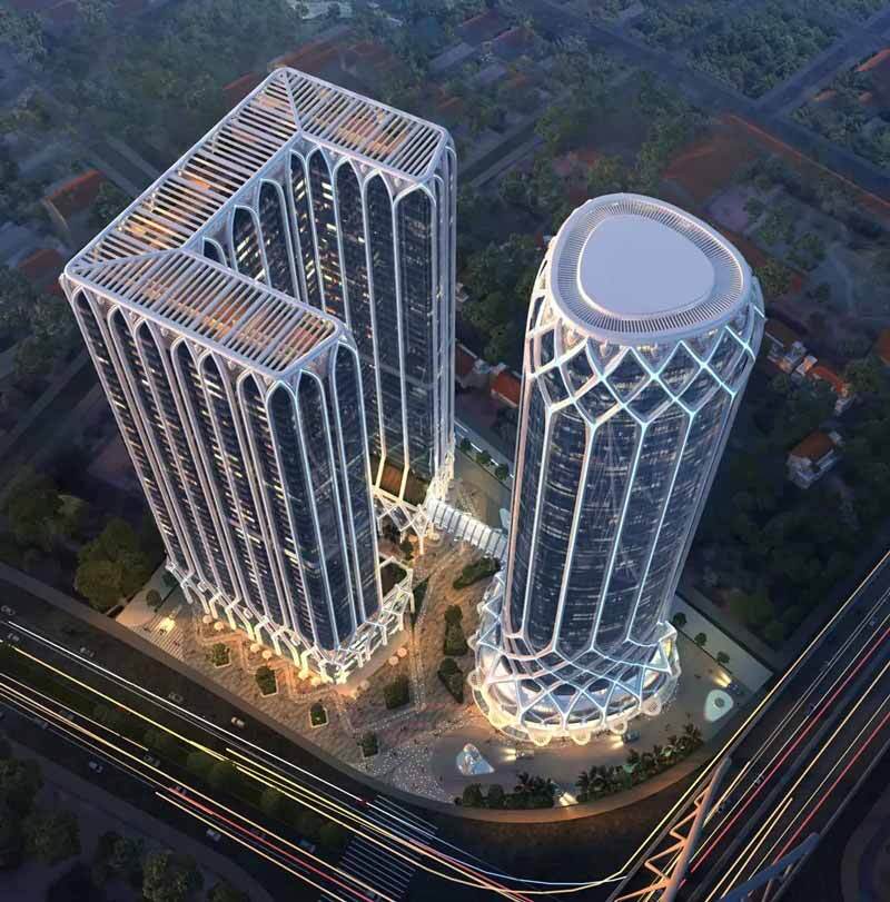 Phối cảnh tổng quan dự án Diamond Crown Plaza