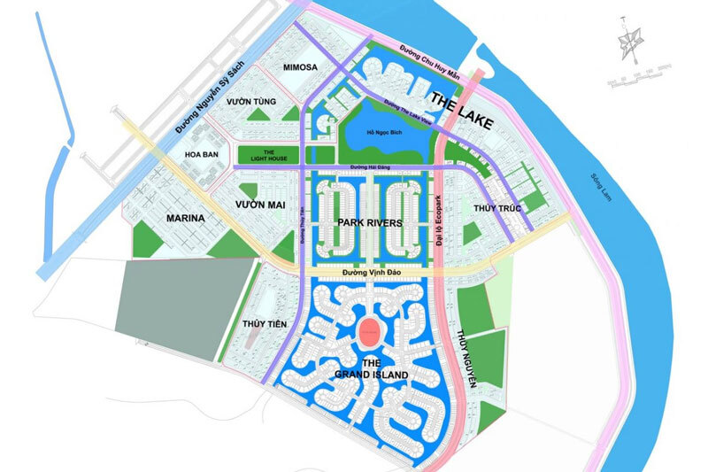 Mặt bằng tổng thể dự án Ecopark Vinh Nghệ An