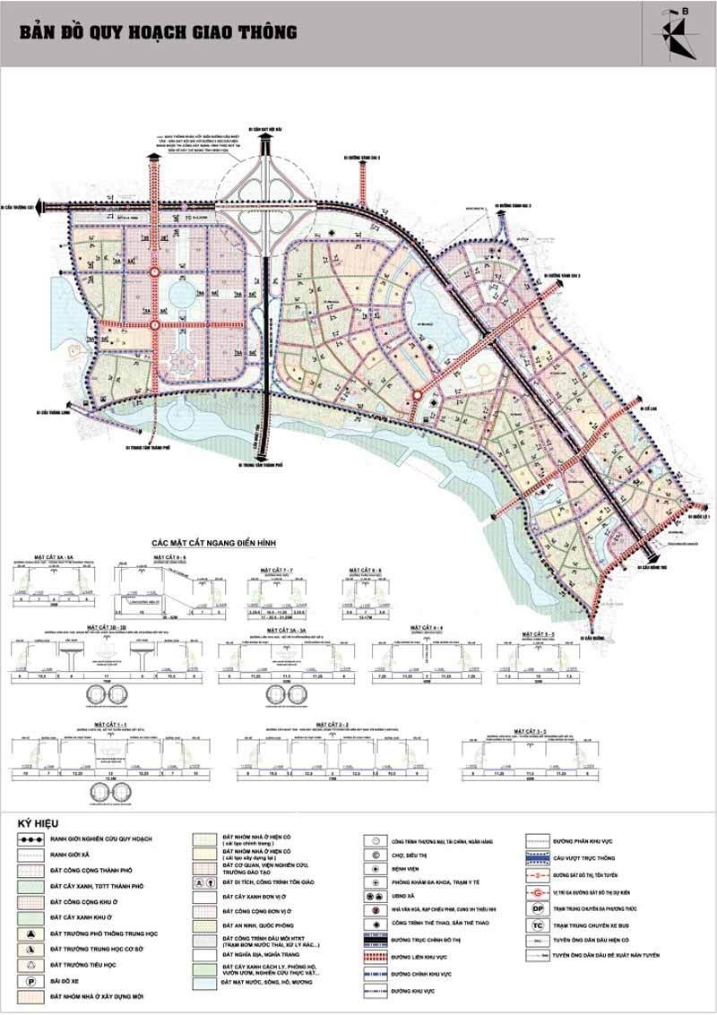 Bản đồ quy hoạch giao thông phân khu đô thị N8