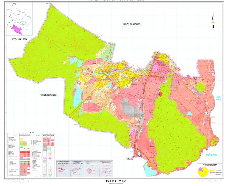 Bản đồ quy hoạch huyện Thuận Nam - Quy hoạch sử dụng đất