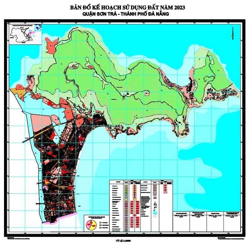 Bản đồ quy hoạch quận Sơn Trà - Kế hoạch sử dụng đất