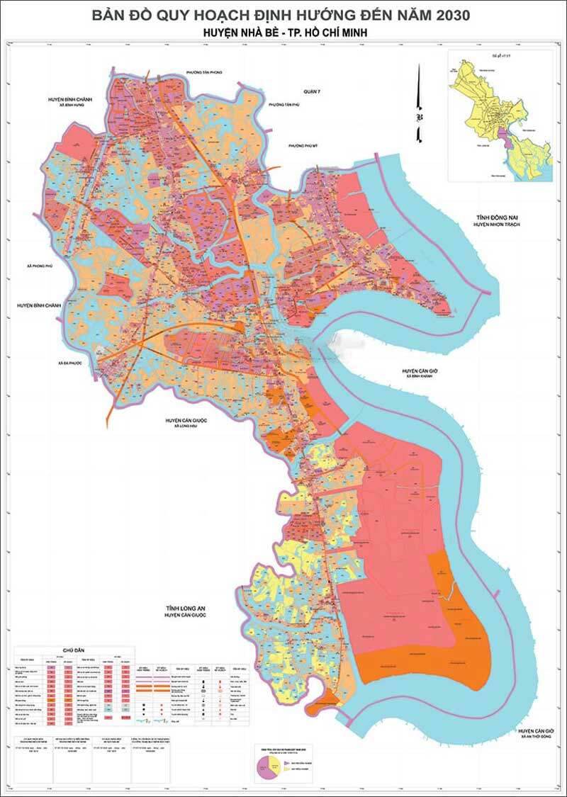 Bản đồ quy hoạch huyện Nhà Bè - Quy hoạch định hướng đến năm 2023