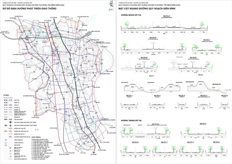 Bản đồ quy hoạch huyện Thường Tín - Quy hoạch phát triển giao thông