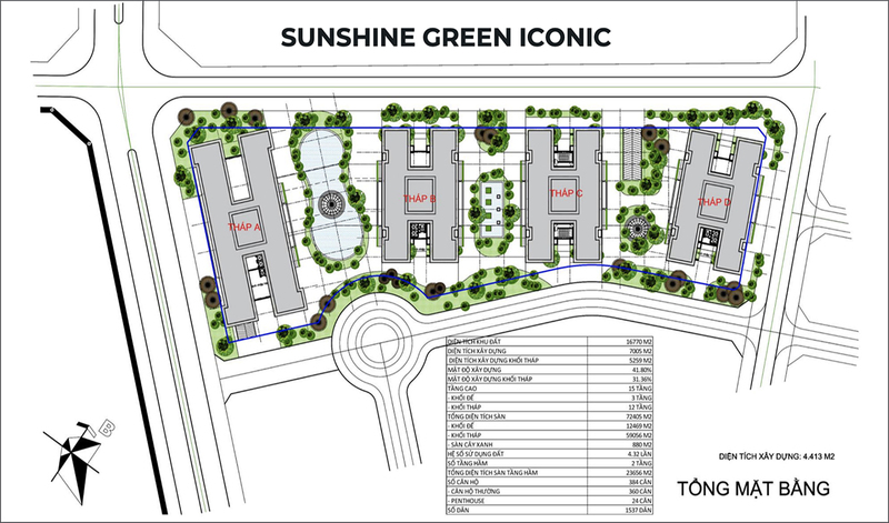 Tổng mặt bằng tại dự án Sunshine Green Iconic