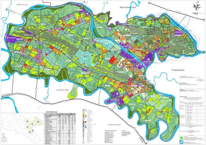 Bản đồ quy hoạch sử dụng đất đô thị Kinh Môn