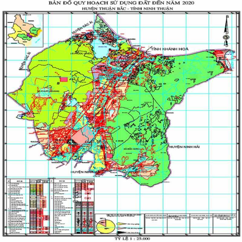 Bản đồ quy hoạch huyện Thuận Bắc - Kế hoạch sử dụng đất
