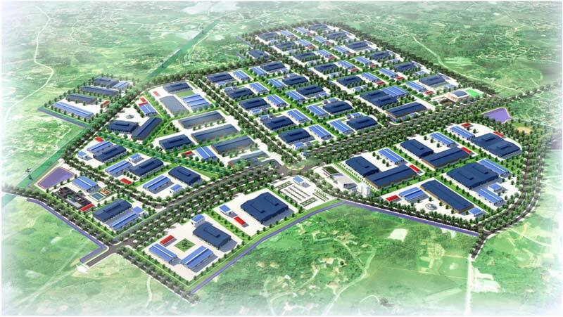 Phối cảnh tổng quan dự án khu công nghiệp Sông Lô II Vĩnh Phúc