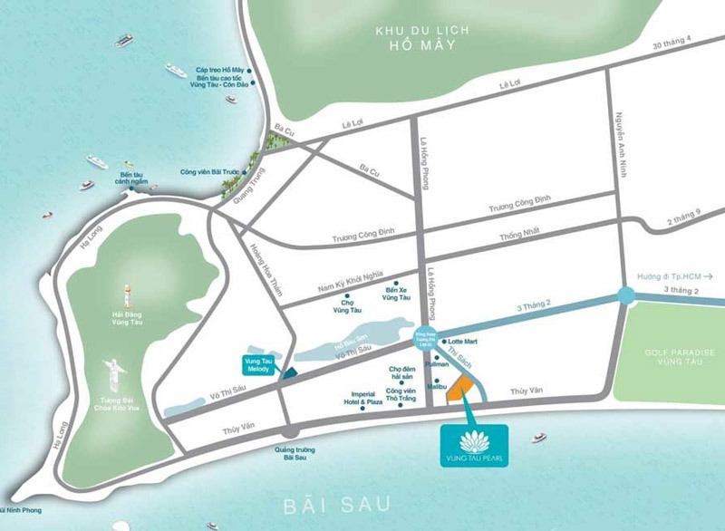 Vị trí dự án Vũng Tàu Pearl