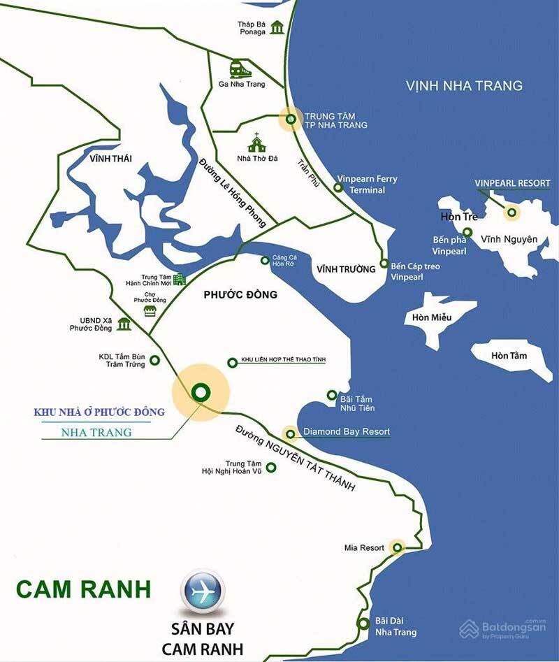 Vị trí dự án Khu dân cư Phước Đồng