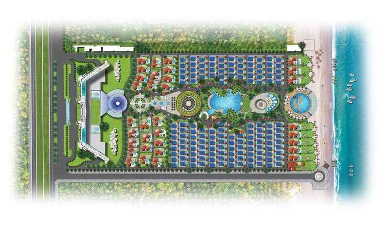 Phối cảnh mặt bằng tổng thể dự án Cam Ranh Bay Hotels & Resorts