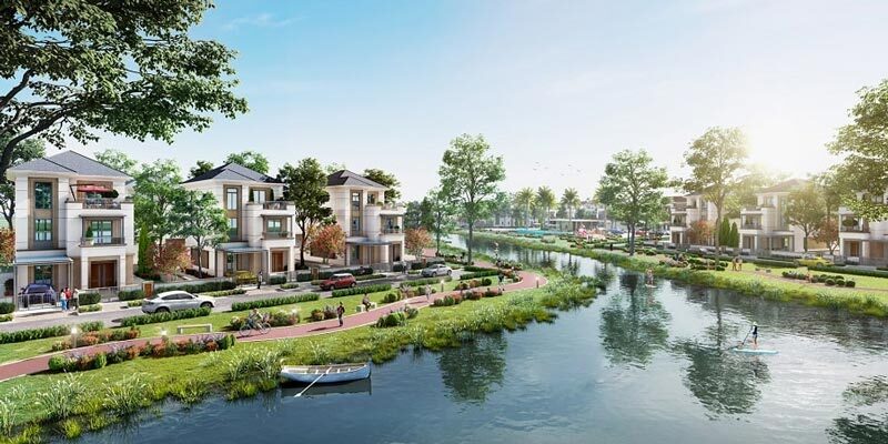 Phối cảnh hồ tại tại khu đô thị Vĩ Cầm