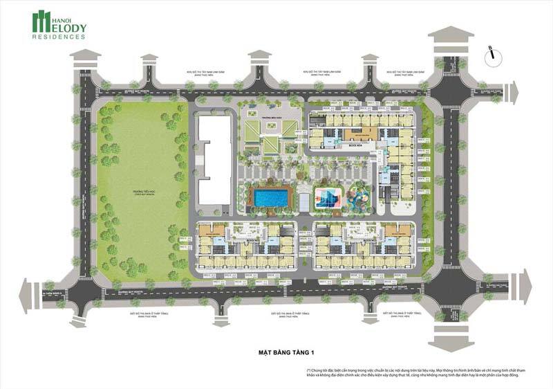 Mặt bằng dự án Hà Nội Melody Residences