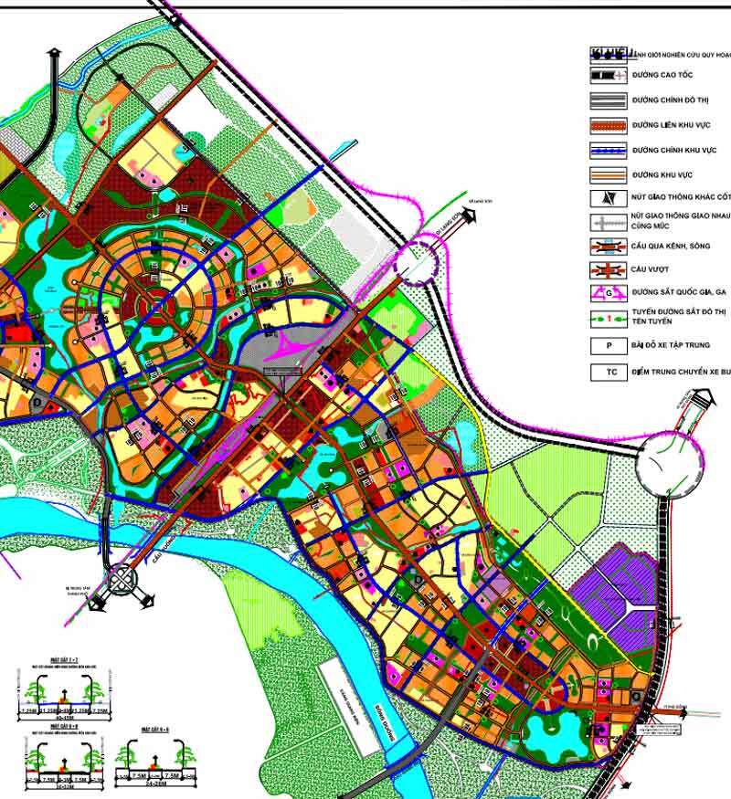 Bản đồ quy hoạch phân khu đô thị N9 khu vực huyện Gia Lâm